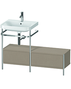 Duravit Happy D.2 Plus combinaison lavabo sur meuble HP4860O7575 120x49cm, avec console en métal, trou pour 2000 , lin