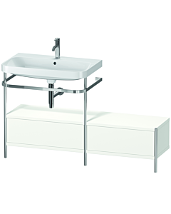Duravit Happy D.2 Plus combinaison lavabo pour meuble HP4862O3636 140x49cm, avec console en métal, trou pour 2000 , blanc