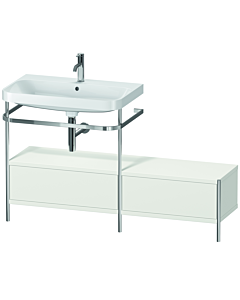 Duravit Happy D.2 Plus furniture washbasin combination HP4862O3939 140x49cm, with metal console, 2000 hole, nordic white satin finish