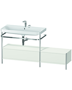 Duravit Happy D.2 Plus combinaison lavabo pour meuble HP4863E3939 160x49cm, avec console en métal, 2 trous pour robinetterie, nordic blanc mat