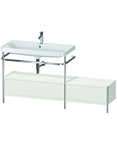 Duravit Happy D.2 Plus furniture washbasin combination HP4863O3939 160x49cm, with metal console, 2000 hole, nordic white satin finish