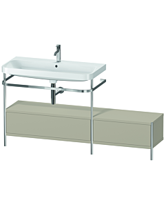 Duravit Happy D.2 Plus furniture washbasin combination HP4863O6060 160x49cm, with metal console, 2000 hole, taupe satin finish