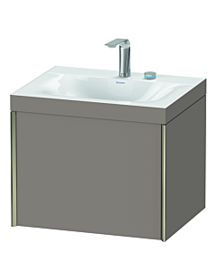 Duravit XViu Waschtisch-Unterschrank XV4609EB143C 60x48cm, 1 Auszug, 2 Hahnlöcher, champagner matt, Rahmen C, basalt matt