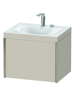 Duravit Meuble sous-vasque XViu XV4609EB191C 60x48cm, 2000 , 2 trous pour robinetterie, champagne mat, Rahmen C, taupe mat
