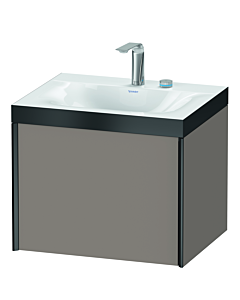 Duravit Meuble sous-vasque XViu XV4609EB243P 60x48cm, 2000 , 2 trous pour robinetterie, noir mat, Rahmen P, basalte mat