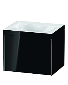 Duravit XViu vanity unit XV4609NB240C 60x48cm, 2000 pull-out, without tap hole, matt black, Rahmen C, high-gloss black