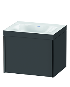 Duravit XViu vanity unit XV4609NB249C 60x48cm, 2000 pull-out, without tap hole, matt black, Rahmen C, matt graphite