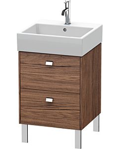 Duravit Brioso Waschtischunterbau BR443201021 484x459mm, Nussbaum Dunkel/Chrom, 2 Auszüge