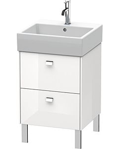 Duravit Brioso Waschtischunterbau BR443201022 484x459mm, Weiß Hochglanz, 2 Auszüge, Griff Chrom