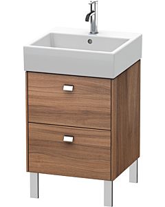 Duravit Brioso Waschtischunterbau BR443201079 484x459mm, Nussbaum Natur/Chrom, 2 Auszüge