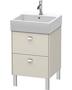 Duravit Brioso Waschtischunterbau BR443201091 484x459mm, Taupe, 2 Auszüge, Griff Chrom