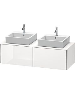 Duravit XSquare Meuble sous lavabo XS4906B2222 140x40x58,4cm, 2 tiroirs, des deux côtés, blanc très brillant
