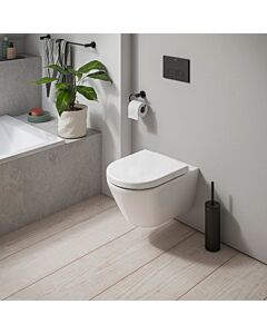 Duravit D-Code Wand-Tiefspül-WC-Set 49030900B2 mit WC-Sitz, Absenkautomatik, Rimless, weiß