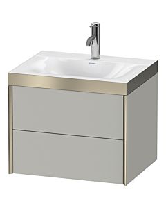 Duravit Meuble sous-vasque XViu XV4614OB107P 60x48cm, 2 tiroirs, 2000 , champagne mat, Rahmen P, gris béton mat