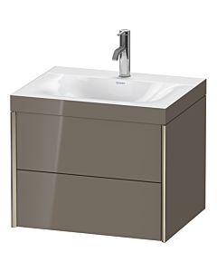 Duravit Meuble sous-vasque XViu XV4614OB189C 60x48cm, 2 tiroirs, 2000 , champagne mat, Rahmen C, gris flanelle brillant