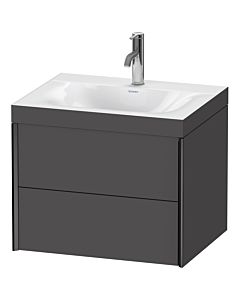 Duravit Meuble sous-vasque XViu XV4614OB249C 60x48cm, 2 tiroirs, 2000 , noir mat, Rahmen C, graphite mat