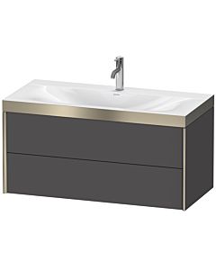 Duravit XViu meuble sous-vasque XV4616OB149P 100x48cm, 2 tiroirs, 2000 , champagne mat, Rahmen P, graphite mat