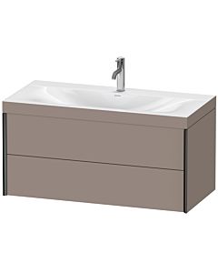 Duravit XViu vanity unit XV4616OB243C 100x48cm, 2 drawers, 2000 tap hole, matt black, Rahmen C, matt basalt