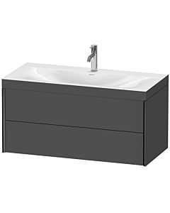 Duravit Meuble sous-vasque XViu XV4616OB249C 100x48cm, 2 tiroirs, 2000 , noir mat, Rahmen C, graphite mat