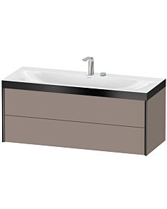 Duravit XViu vanity unit XV4617EB243P 120x48cm, 2 drawers, 2 tap holes, matt black, Rahmen P, matt basalt