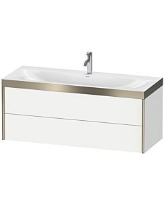 Duravit XViu meuble sous-vasque XV4617OB118P 120x48cm, 2 tiroirs, 2000 , champagne mat, Rahmen P, blanc mat