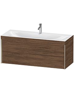 Duravit Meuble sous-vasque XViu XV4617OB121C 120x48cm, 2 tiroirs, 2000 , champagne mat, Rahmen C, noyer foncé