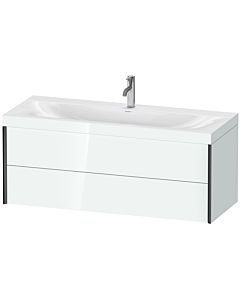 Duravit Meuble sous-vasque XViu XV4617OB285C 120x48cm, 2 tiroirs, 2000 , noir mat, Rahmen C, blanc brillant