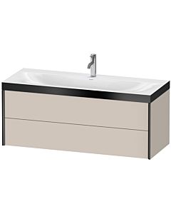 Duravit Meuble sous-vasque XViu XV4617OB291P 120x48cm, 2 tiroirs, 2000 , noir mat, Rahmen P, taupe mat