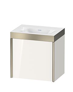 Duravit XViu vanity unit XV4630NB122P 45x33.3cm, 2000 door, left, without tap hole, matt champagne, Rahmen P, white high gloss