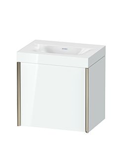 Duravit XViu Waschtisch-Unterschrank XV4630NB185C 45x33,3cm, 1 Tür, links, ohne Hahnloch, champagner matt, Rahmen C, weiß hochglanz