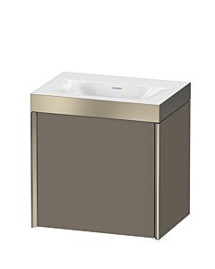 Duravit XViu Waschtisch-Unterschrank XV4630NB190P 45x33,3cm, 1 Tür, links, ohne Hahnloch, champagner matt, Rahmen P, flannel grey seidenmatt