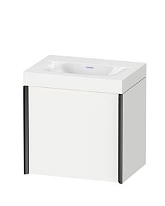 Duravit XViu vanity unit XV4630NB218C 45x33.3cm, 2000 door, left, without tap hole, matt black, Rahmen C, matt white