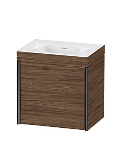 Duravit XViu vanity unit XV4630NB221C 45x33.3cm, 2000 door, left, without tap hole, matt black, Rahmen C, dark walnut