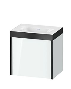 Duravit XViu meuble sous-vasque XV4630NB285P 45x33,3cm, 2000 , gauche, sans trou pour robinet, noir mat, Rahmen P, blanc brillant