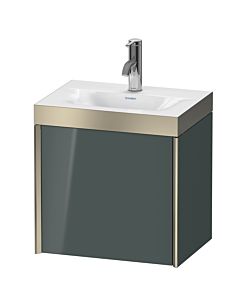 Duravit XViu Waschtisch-Unterschrank XV4630OB138P 45x33,3cm, 1 Tür, links, 1 Hahnloch, champagner matt, Rahmen P, dolomiti grey hochglanz