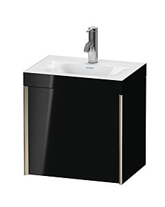 Duravit XViu Waschtisch-Unterschrank XV4630OB140C 45x33,3cm, 1 Tür, links, 1 Hahnloch, champagner matt, Rahmen C, schwarz hochglanz