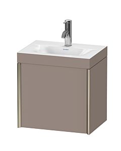 Duravit XViu Waschtisch-Unterschrank XV4630OB143C 45x33,3cm, 1 Tür, links, 1 Hahnloch, champagner matt, Rahmen C, basalt matt