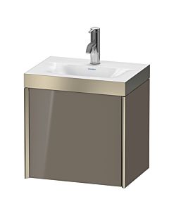 Duravit XViu Waschtisch-Unterschrank XV4630OB189P 45x33,3cm, 1 Tür, links, 1 Hahnloch, champagner matt, Rahmen P, flannel grey hochglanz