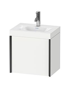 Duravit XViu Waschtisch-Unterschrank XV4630OB218C 45x33,3cm, 1 Tür, links, 1 Hahnloch, schwarz matt, Rahmen C, weiß matt