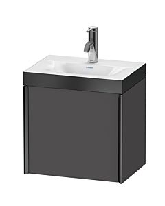 Duravit XViu vanity unit XV4630OB249P 45x33.3cm, 2000 door, left, 2000 tap hole, matt black, Rahmen P, matt graphite