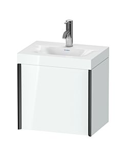 Duravit XViu meuble sous-vasque XV4630OB285C 45x33,3cm, 2000 , gauche, 2000 , noir mat, Rahmen C, blanc brillant