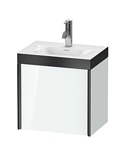 Duravit XViu meuble sous-vasque XV4630OB285P 45x33,3cm, 2000 , gauche, 2000 , noir mat, Rahmen P, blanc brillant