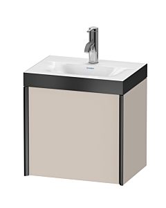 Duravit XViu Waschtisch-Unterschrank XV4630OB291P 45x33,3cm, 1 Tür, links, 1 Hahnloch, schwarz matt, Rahmen P, taupe matt
