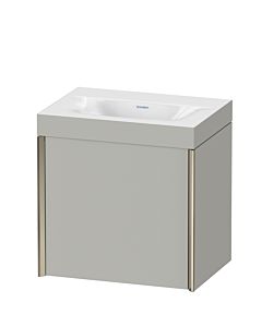 Duravit XViu vanity unit XV4631NB107C 45x33.3cm, 2000 door, right, without tap hole, matt champagne, Rahmen C, matt concrete gray