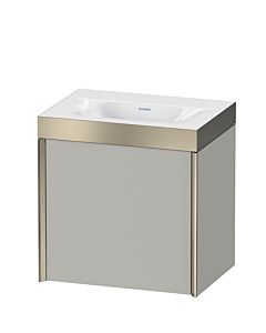 Duravit XViu vanity unit XV4631OB135P 45x33.3cm, 2000 door, right, 2000 tap hole, matt champagne, Rahmen P, terra oak
