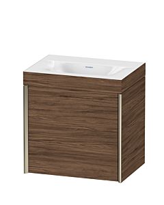 Duravit XViu vanity unit XV4631NB121C 45x33.3cm, 2000 door, right, without tap hole, matt champagne, Rahmen C, dark walnut