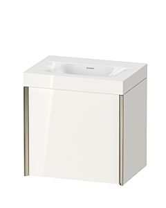 Duravit XViu vanity unit XV4631NB122C 45x33.3cm, 2000 door, right, without tap hole, matt champagne, Rahmen C, white high gloss