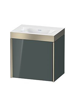 Duravit XViu Waschtisch-Unterschrank XV4631NB138P 45x33,3cm, 1 Tür, rechts, ohne Hahnloch, champagner matt, Rahmen P, dolomiti grey hochglanz