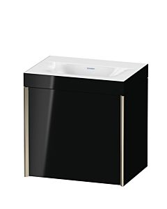 Duravit XViu vanity unit XV4631NB140C 45x33.3cm, 2000 door, right, without tap hole, matt champagne, Rahmen C, high-gloss black