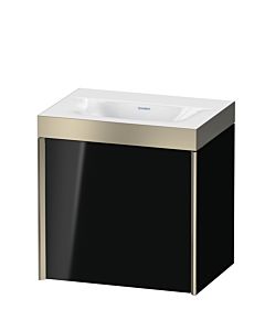 Duravit XViu Waschtisch-Unterschrank XV4631NB140P 45x33,3cm, 1 Tür, rechts, ohne Hahnloch, champagner matt, Rahmen P, schwarz hochglanz